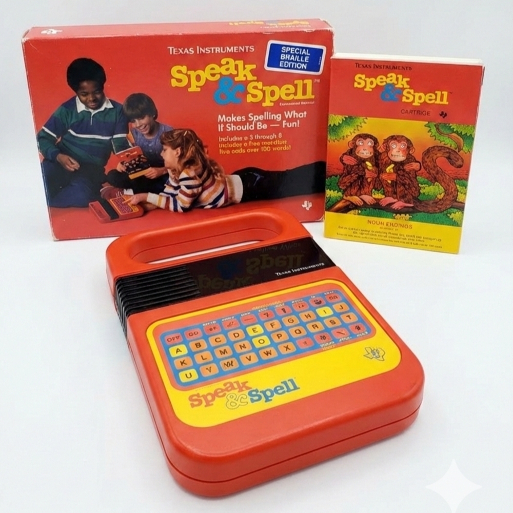 Texas Instruments Speak & Spell RARE: Braile Edition